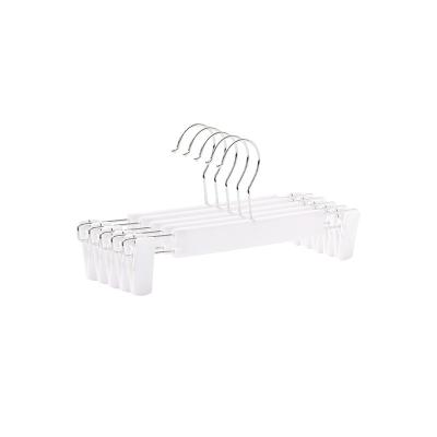 China Eco-Friendly Clothes Hanger Creative travel clothing trouser rack with clip heavy duty plastic laundry hangers for panties for sale