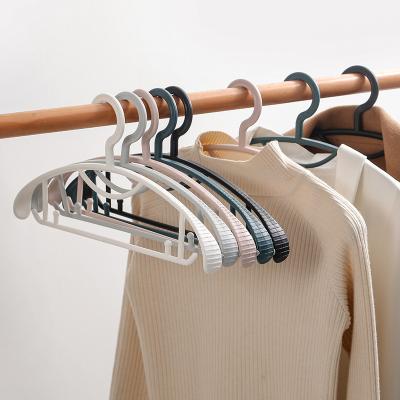 China Custom Colored Plastic Household Sweater Hanger Factory PP Portable Wide Shoulder Hanger Eco-Friendly Suit Hanger for sale