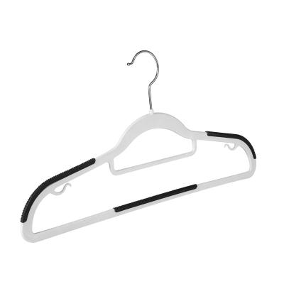 China Eco-friendly Household Wardrobe Traceless Hanger Tank Top And Slip Dress Black Hanger For Clothing Store for sale