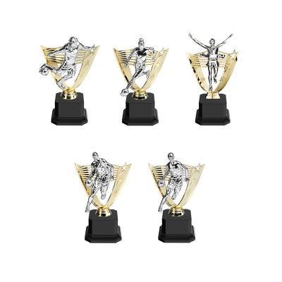 China Direct wholesale cheap sports and games B&C football trophy plastic basketball trophy for sale