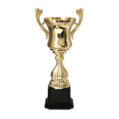 China Cheap Custom Trophy Award From Latest Europe Metal Gold Trophies Soccer Cup Popular Trophy Manufacturer for sale