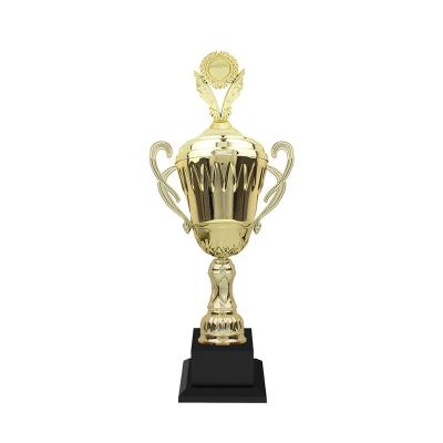 China Custom Sports and Games Factory Supply Trophy Award Win School Sports Gold Trophy Big Football Trophy for sale