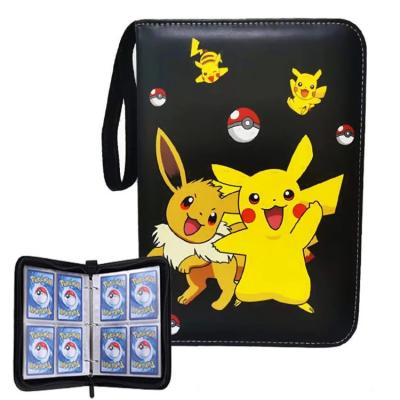 China 4-Pocket Collector Card Album Trading Card Holder 2022 New Design Portable Pokemon Card Collector Case with Trading Card Sleeves for sale