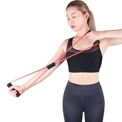 China Portable Eight-Character Pull Rope Yoga Fitness Exercise Resistance Bands Elastic Latex Expansion Chest Rope for sale