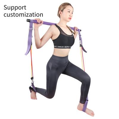 China Portable Fitness Band Set Wholesale Gritin Resistance Bands Gym Exercise Bar Resistance Bands With Handles for sale