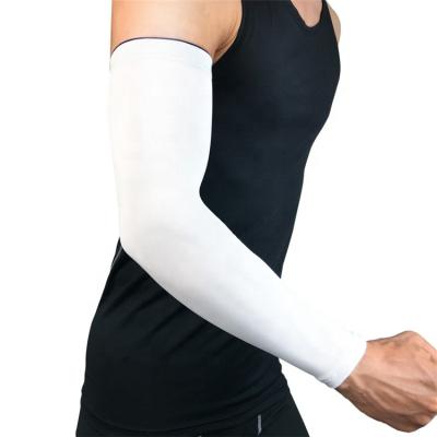 China Eco - Friendly Sport Arm Warmers Cycling Arm Protection Sleeve Sporty Nylon White Arm Compression Sleeves for sale