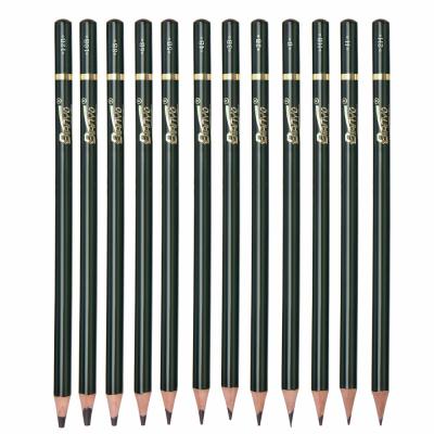 China 12Pcs 17.5cm Paint Sketch Standard Length Non-Toxic Wooden Pencil Set With Corot Mark for sale