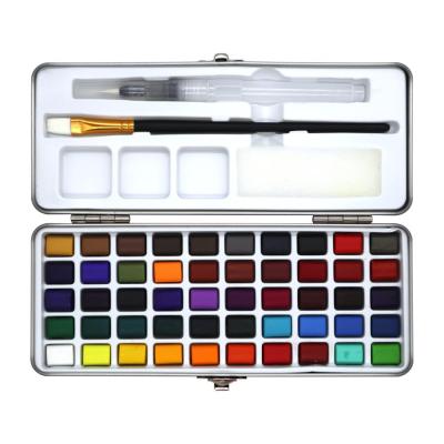 China 2019 Amazon Hot Selling 50 Colors Watercolor Paint Set With Tin Box Packaging 3mL for sale