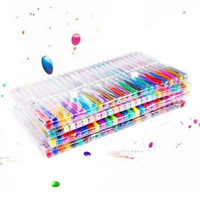 China Amazon Hot Selling 100Colors Glitter Gel Pens Refills Glitter Sketch Drawing Metallic Color Pastel Neon Pen for sale