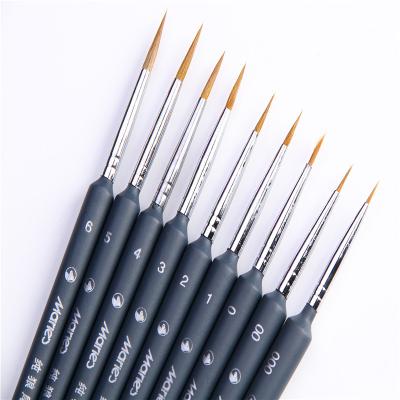 China Wolf Hair Amazon Hot Selling 10pcs Nylon Hair Fineliner Paint Brush Set With OEM Brand for sale