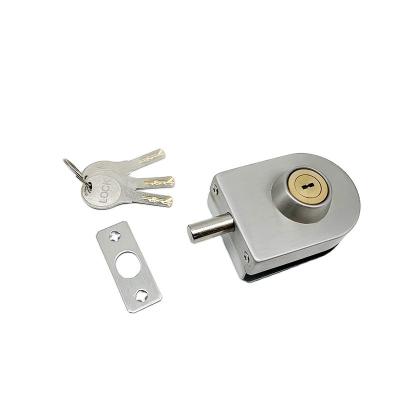 China Stainless steel sliding glass lock single elliptical one keyhole glass door lock zu verkaufen