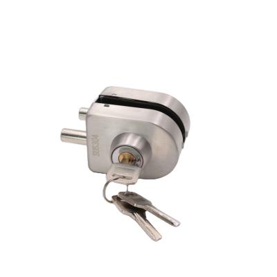 China Copper core safety single-sided central sliding glass door lock with key for sale