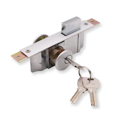 Cina Aluminum Alloy Sliding Door Hook Latch Lock Hidden Mortise Hardware Cylinder Security Door Lock in vendita