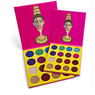 China Waterproof 16 Colors No Logo Cleopatra Can Customize Eyeshadow Loose Logo Powder Waterproof Long Lasting Eyeshadow Palette for sale