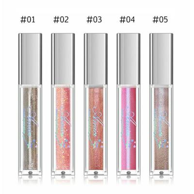 China Waterproof 10 Color Diamond Eye Shadow Nude Metal Glow Single Liquid Eyeshadow Makeup Waterproof Cosmetics for sale