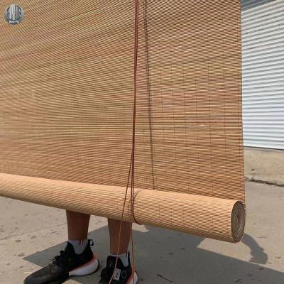 China Minimalist Classic Customized Waterproof Bamboo Blinds Roll Up Bamboo Curtain Door Curtains for sale