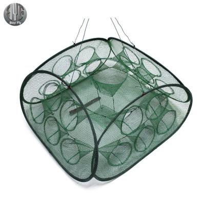 China Automatic Folding Fishing Nets Hand Held Cast Net Shrimp Cage Crab Hook Cage Lobster Aquaculture Traps for sale