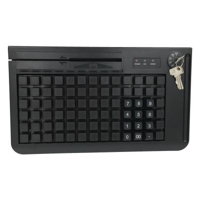 China Membrane 78Keys 6 Segment Dongle Locks USB POS Mechanical Programmable Keyboard With MSR Reader for sale