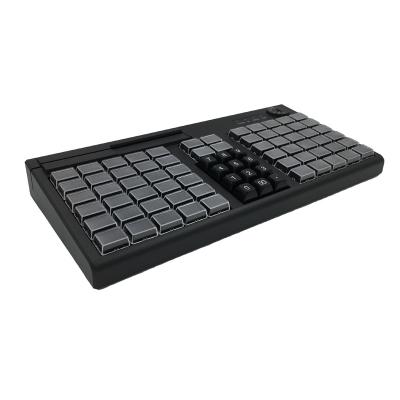 China Best Selling KB76 POS Capacitive Keypad In Europe Market 76 Keys Design Magnetic Card Reader Programming Keyboard Good for sale