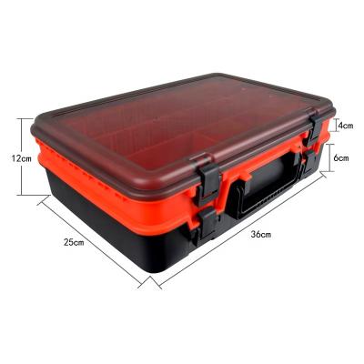 China PP Wholesale Safe-locking Portable Plastic Fishing Tackle Box Lure Box for sale