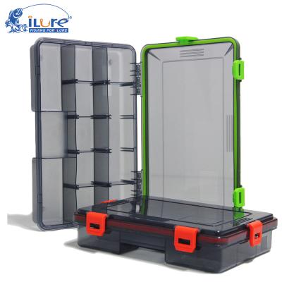 China Fishing Lure BOX Ilure Fishing Tackle Box Green / Red Hard Plastic Lure BOX for sale