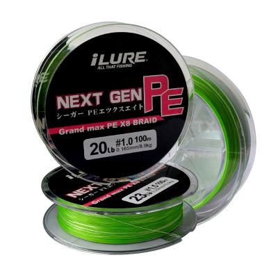 China ILURE Improted Japan Braided Wire 8 Braided Fishing Line Durable Wholesale Fishing Line 100m/150m Fishing PE Line for sale