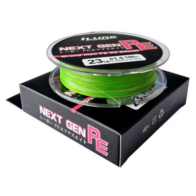 China High quality Japan braided yarn 8 strands multifilament pe braided fishing line for sale