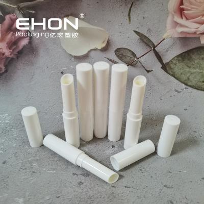 China New Design Hot Selling Cosmetic All Injection White Color Custom Slim Tubes Size Classic Sleeve Shape Lip Balm Tubes Lipbalm for sale