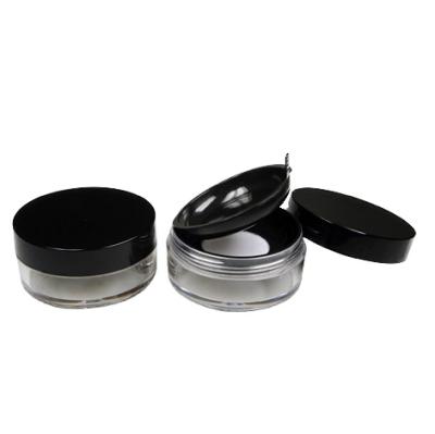 China 2021 new design10g cosmetic round powder case makeup container loose powder packaging with sieve for sale