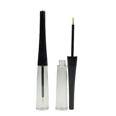 China Custom Cosmetic Slim Liquid Eyeliner Packaging Tube Eye Liner Transparent Clear Empty Bottle Container for sale