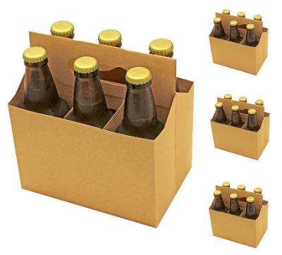 China Recycled Materials Quality Corrugated Wine Kraft Paper Box With Handle for sale