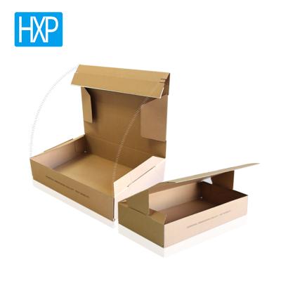 China Recycled Materials Tear Stripe Cardboard In 3 Seconds With No Tape Suit Custom Printed Custom Corrugated Cardboard Apparel Packaging Box for sale