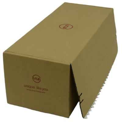 China Recycled Materials Self Adhesive Long Zipper Corrugated Box for sale