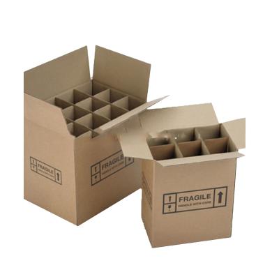 China Recycled Materials Cheap Price 6 Bottle Corrugated Cardboard Wine Mailing Box for sale