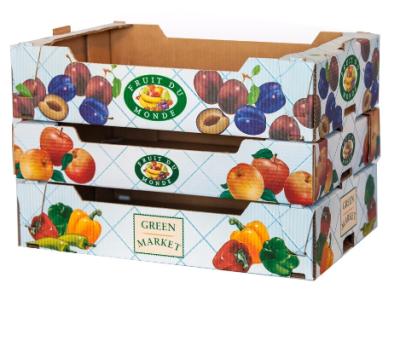 China Recycled Materials Custom Fruit Cardboard Corrugated Packaging Box Printing Packaging Fruit for sale