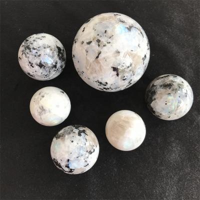 China China Wholesale Good Quality Natural Rainbow Moon Stone White Sphere For Healing Decoration for sale