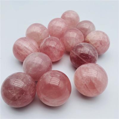 China Wholesale Natural Healing Rose Quartz Crystal Ball Pink Crystal Sphere For Decoration from China for sale