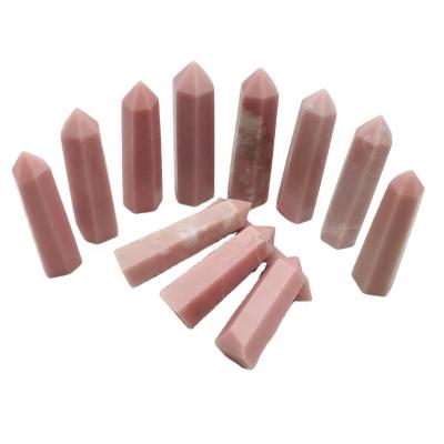 China China Sale Natural Rock Healing Wand Trick Crystal Gemstone Carved Pink Opal Point for sale