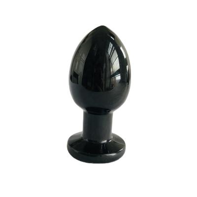 China China Sell High Quality Natural Obsidian Anal Pluys Black Healing Crystal Plug for sale