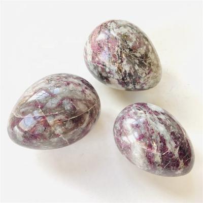 China China Wholesale Red Rubellite Tourmaline Crystal Egg For Women Health Healing for sale