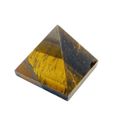 China China Wholesale Natural Stone Yellow Tiger Eye Crystal Pyramid For Decoration for sale