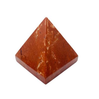 China China Wholesale Natural Red Tower Meditation Jasper Stones Pyramid Healing Crystal for sale