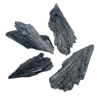 China China Wholesale Natural Raw Crystal Feather Shaped Black Tourmaline Mineral Specimen for sale