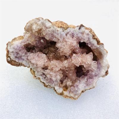 China Wholesale Natural Pink Amethyst Geode China Crystal Cluster Mineral Specimen Healing Gift for sale