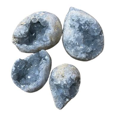 China China selling natural healing blue sky celestite crystal geode for gift decoration for sale