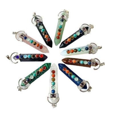 China China Variety Materials Natural Obsidian Opal Double Ended Point Crystal Pendant for sale