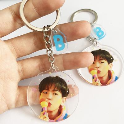 China Promotional Gifts Double Side Printed Custom Photo Acrylic Key Chain Key Chain Custom Acrylic Porcelain for sale