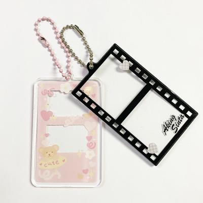 China Promotional Custom Acrylic Clear Photo Key Chain Photo Gifts Clear Acrylic Key Chain for sale