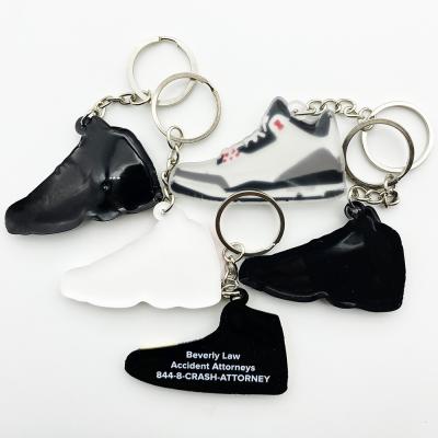 China 400styles in stock Wholesale Cheap PVC Rubber Sneaker 2D Mini Shoes v2 Jordan Key Chain for sale