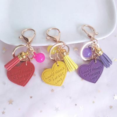 China PU Leather Wholesale Heart Heart Valentine's Day Best Gifts Fashion Key Chain for sale